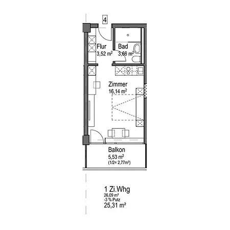 Huber Living Basic 304 Apartman Germering